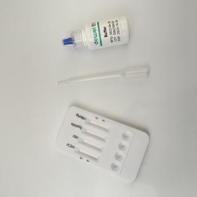 China Van de Testkit for hepatitis B van bloedcombo de Snelle HIV van het Virushbsag HCV Syfilis TP van AIDS Te koop