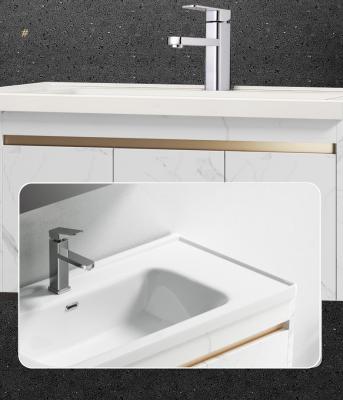 China Modern Environmental Friendly Luxury Hotel Bathroom Vanity With Mirror Surface Wall Hang Bathroom Cabinet for sale