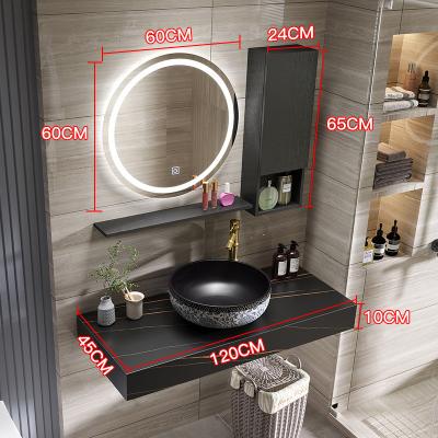 China European style environmental friendly design environment friendly single wall mount in-wall sink in-wall sink modern bathroom cabinet for sale