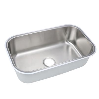 China Without Faucet Hot Selling 304 Stainless Steel Sinks Large Commercial Single Bowl Kitchen Sink for sale