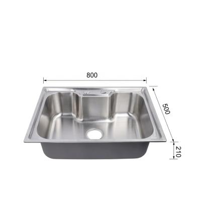 China Without Faucet JDOOR 304 Steel Brushed Single Bowl Undermounted Farmhouse Handmade Kitchen Sink High Quality Silver for sale