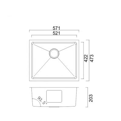 China JDOOR Faucet Modern Design Single Bowl 304 Stainless Steel Kitchen Sink Simple Modern Hande Made Large Kitchen Sink Machine for sale