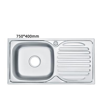 China Without Faucet Best Selling JDOOR Kitchen Sinks Cheap Price Single Bowl With Drainer for sale