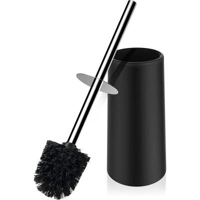 China Modern Black Toilet Brush With Storage Bucket For Bathroom Toilet Wall Hang Kit Wall Mounted WC Cleaning Accessories for sale