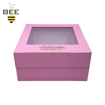 China Handmade Wholesale Clear Window Flower Shipping Boxes Gift Box With Newest Design for sale