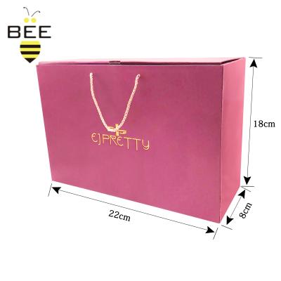 China Handmade Custom Eco-Friendly Rose Large Empty Cardboard Drawer Packaging For Women's Shoes With Handle Nylon Shoe Display Box for sale