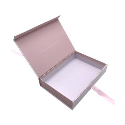 China Handmade Magnet Folding Boxes Luxury Small Ring White Soft Paper Gift Bag High Quality Box Bags With Ribbon for sale