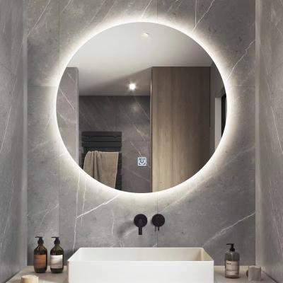 China Lighted led bathroom smart mirror led bathroom mirror with light round smart mirror for sale