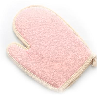 China EXFOLIATE New Design Turkish Bath Body Massage Exfoliating Scrubber Filament Thumb Squishy Bath Glove for sale