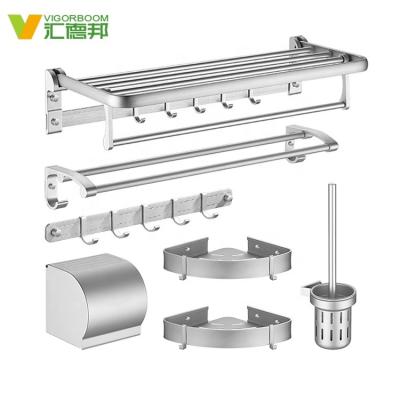 China Sustainable Aluminum Bath Set Modern Hotel Luxury Bathroom Accessories for sale