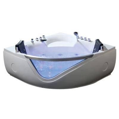 China With Corner Massage Jet Tempered Glass Side Acrylic Size Bathtub With Jacuzzi for sale