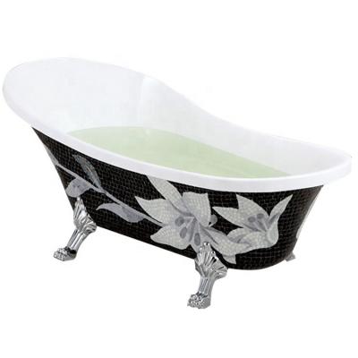 China Claw Foot Classic Black Tiny Free Standing Bathtub for sale