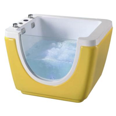 China Freestanding Yellow Color Baby Spa Kids Bathtub For Kids / Children Bathtub Small for sale