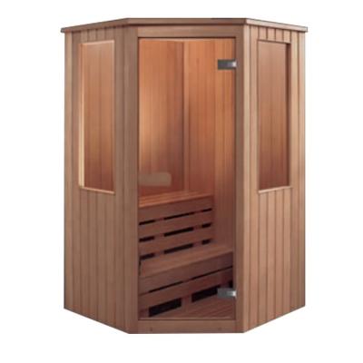 China With Wooden Transom Windows Wooden Finish Elegant Home Steam Bath Traditional Hotel Sauna for sale