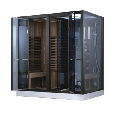 China With Transom Windows Shower Cabin Shower Sauna Far Infrared Dry Steam Bath for sale