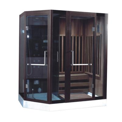 China With Transom Windows Commercial Wooden Dry Shower Saturated Steam Sauna Room for sale