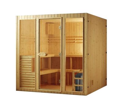 China 4 Person Modern Traditional Hot Corner Wooden Sauna Room for sale