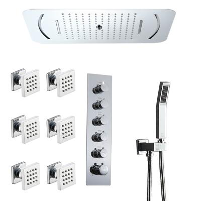 China Without Sliding Bar Exposed Mix Bathroom Bath Rain Shower Wall Shower Set for sale