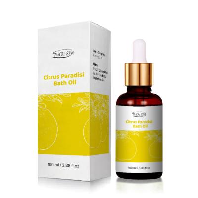 China Moisturize 2021 Top Quality Natural Skin Care Grapefruit Bath Oil 100ml OEM/ODM Top Pure Natural Therapeutic Grade Hot for sale