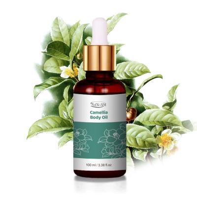 China Essential Natural Liquid Essential Oils 100ml Camellia Body Oil Premium Top Anti-Wrinkle SPA Oil Aromatherapy Health Care OEM/ODM Camellia Massage for sale