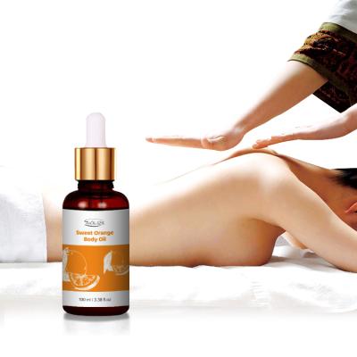 China 2021 Anti-Wrinkle Massage SPA Oil Aromatherapy Body Oil Sweet Orange 100ml Popular Premium Pure Natural Liquid Health Care for sale