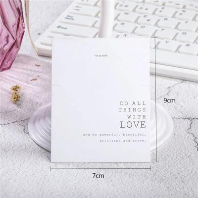 China DIY Display Card 100 Pcs Necklace Bracelet Card Packaging Cards Logo Packaging Tags Custom Display Card for sale