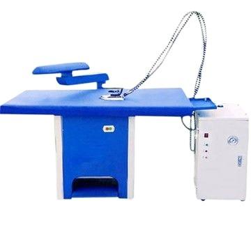 China Water Extraction Table Laundry Finish Self Air Suction Vacuum Ironing Table With Boiler And Iron for sale