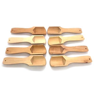 China Healthy Unfinished Design Stocked Bath Salt Wooden Seasoning Spoon for sale