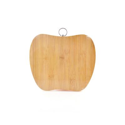 China Apple Disposable Bamboo Wooden Shape Chopping Board Small Fruit Cutting Board Bamboo Set for sale