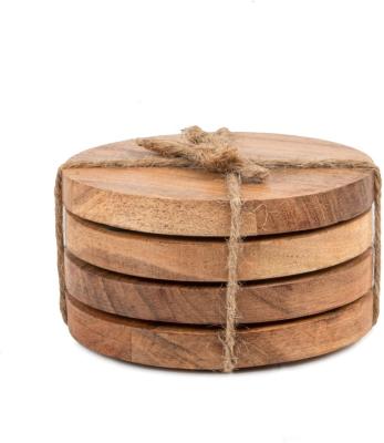 China Sustainable Home and Office Decor and Housewarming Gift Acacia Wood Coasters for sale