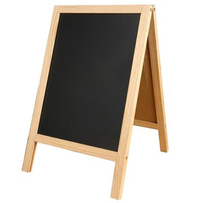 China Advertisement Customized Size And Style A-Frame Sidewalk Advertising Wooden Chalkboard Sign for sale