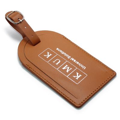 China Attractive Hot Silver Stamping Luggage Tag Leather Label Luxury High Grade Leather Package Box Sales Promotion Custom PU for sale