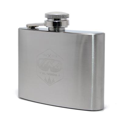 China 4oz Laser Logo Stainless Steel Hip Flasks New Product Promotional Custom Portable Whiskey Pocket Personalized Hip Flask for sale