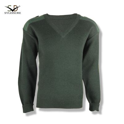 China Anti-Wrinkle Long Sleeves Dark Green Military Sweaters Commando Pullover With OEM ODM Services for sale