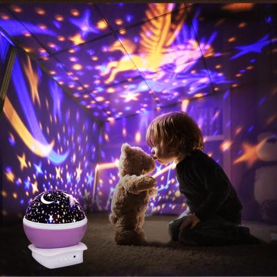 China LED Star Night Flashing Lights for Kids, Unicorn Starry Night Light Projector Rotating Bedside Lamp for sale