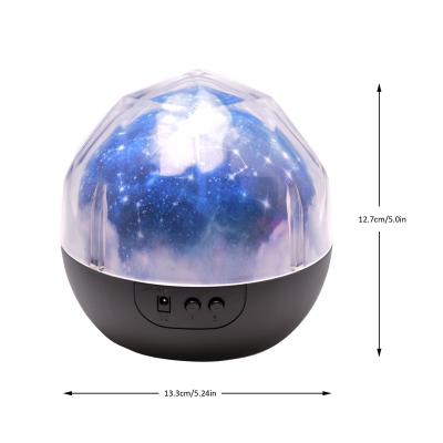 China Creative 3D Projector Starry Lamp Earth Universe LED Projector Colorful Rotating Night Flashing Light for Kid Baby Gift for sale