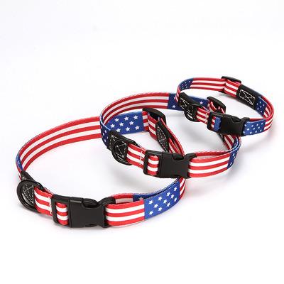 China Pet Leashes American Flag Dog Collar and Viable Leash in 3 Different Sizes for sale