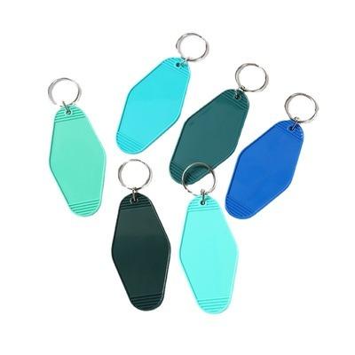 China Customized gift cheap color agriculture promotion plastic license plate hotel diamond key indicator key ring for sale