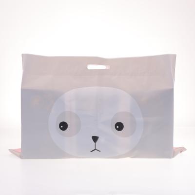 China Logo Printed Personalized Merchandise Plastic custom made eco-friendly die cut handle plastic shopping bags for sale