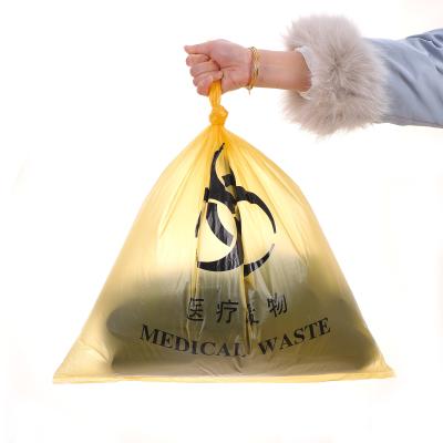 China Good Quality Recyclable Custom Size Plastic Disposable Bio Hazard Medical Waste Disposal Bin Liner Bags for sale