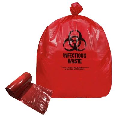 China Recyclable Durable Yellow Biohazard Bags Clinical Storage And Disposal Of Medical Waste Poly Plastic Bags for sale