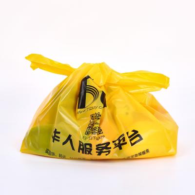 China Reusable Customized Printed Large Logo Clear Plastic Shopping Bag Wholesale Thickening Portable Store Gift for sale