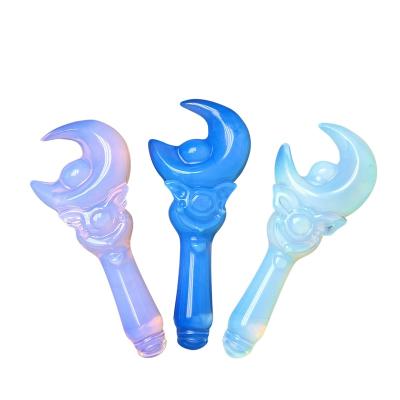 China Western Kenny Crystals Wholesale Crystal Stone Craft Semi-precious Gemstone 3 Colors Opalite Sailor Moon Magic Wands Carving for sale