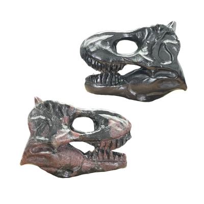 China China Kenny Crystals Wholesale Natural Crystal Stone Craft Big Carving Semi-precious Gemstone Large Garnet Obsidian T-Rex Dino Skull for sale