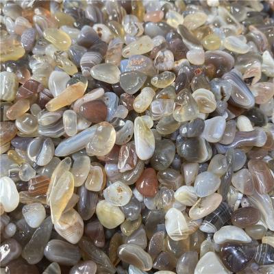 China China Natural Lace Agate Quartz Crystals Healing Stones Gravel Tumbled Stone Decoration For Home 100G for sale