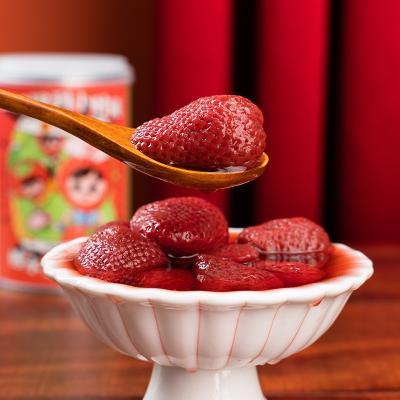 China Canned Leasunfood Best Quality canned strawberries in light Syrup  fruit can Linjiapuzi canned fruit for sale