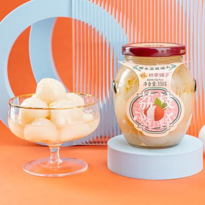 China Canned Canned lychee in glass bottle sugar water Bottle Sugar Water Leasunfood Linjiapuzi in light syrup canned fruits for sale