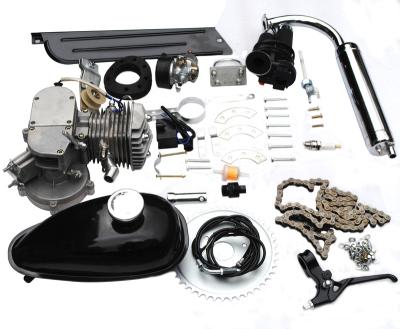 China Aluminum Motorized Bike Engine Gasoline Gas 50CC 60CC 80cc 2-Stroke Black Bicycle Engine Kits for sale