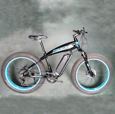 China Aluminum Alloy 26 Inch Electric Bike 750W 48V LCD Display Lithium Battery Electric Bicycle 7 Speeds 80% Preassembled Fat Tire Mountain Bike for sale