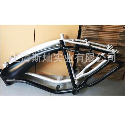 China Bicycle Frame Mountain Bike Frame Bicycle Accessories Bike Silver Black Aluminum Alloy 2 Pieces for sale